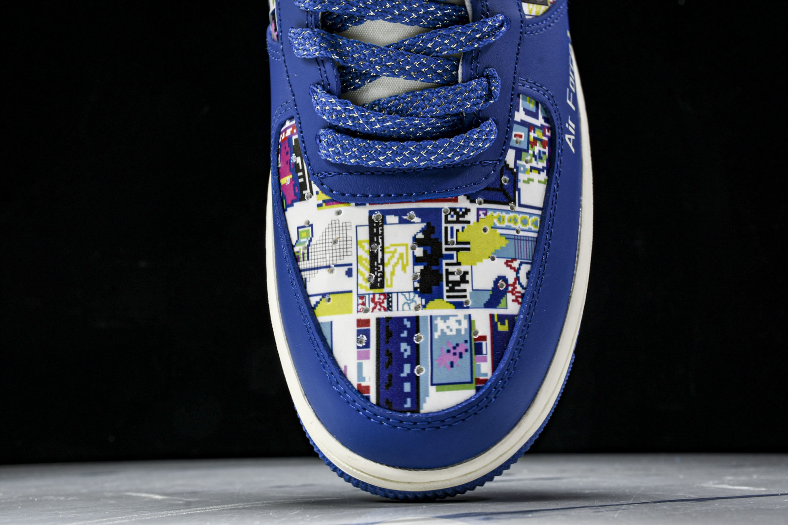  NK Air Force 1'07 Low 耐克联名 双拼蓝白勾 空军一号低帮休闲板鞋 KJ1688-