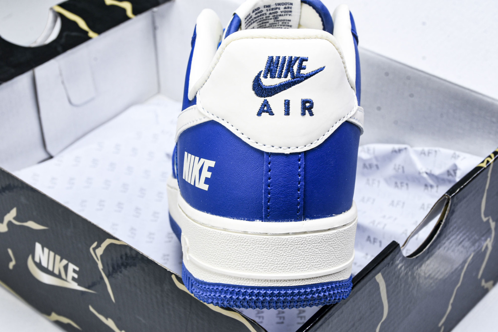  NK Air Force 1'07 Low 耐克联名 双拼蓝白勾 空军一号低帮休闲板鞋 KJ1688-