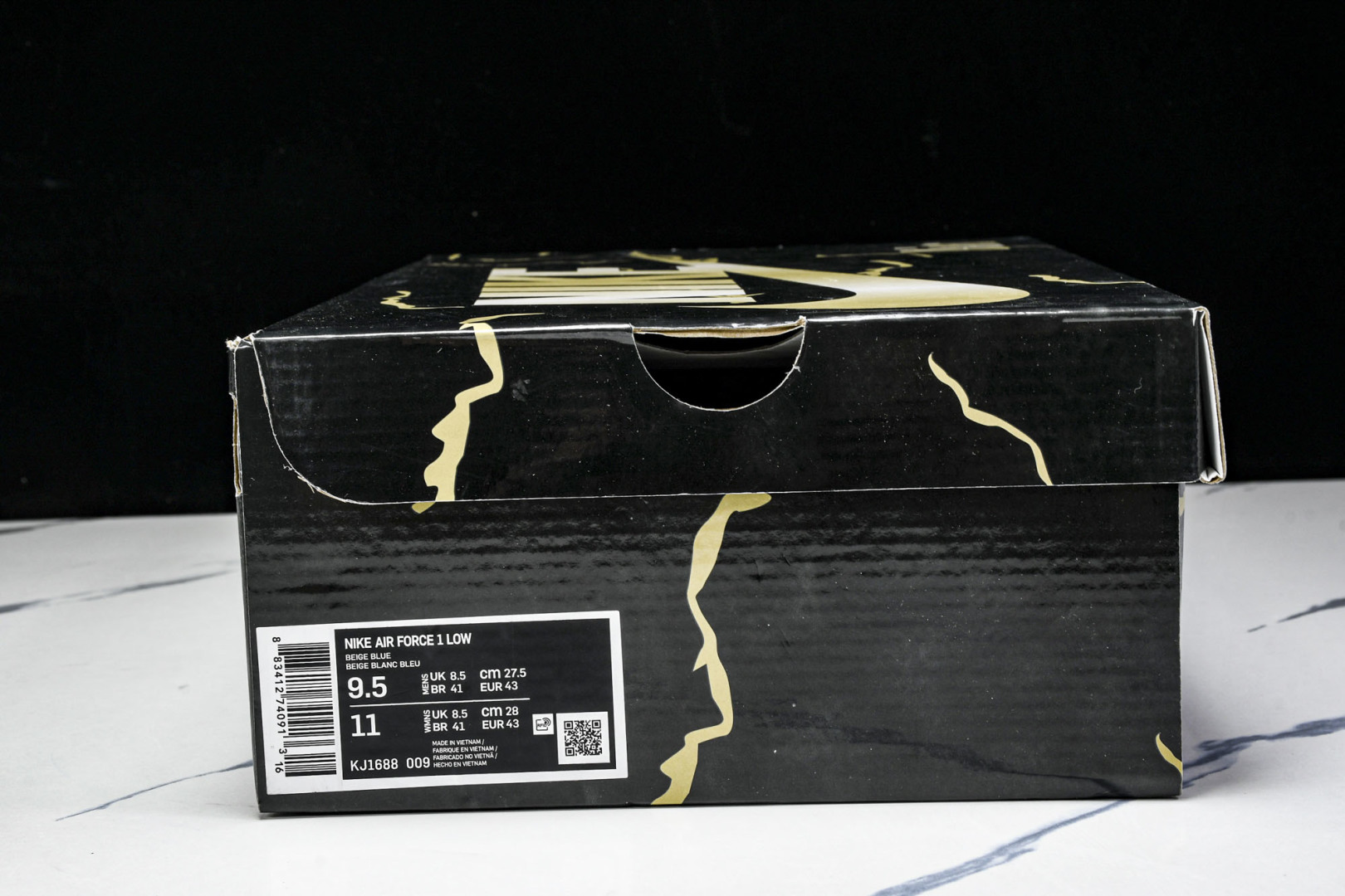  NK Air Force 1'07 Low 耐克联名 双拼蓝白勾 空军一号低帮休闲板鞋 KJ1688-