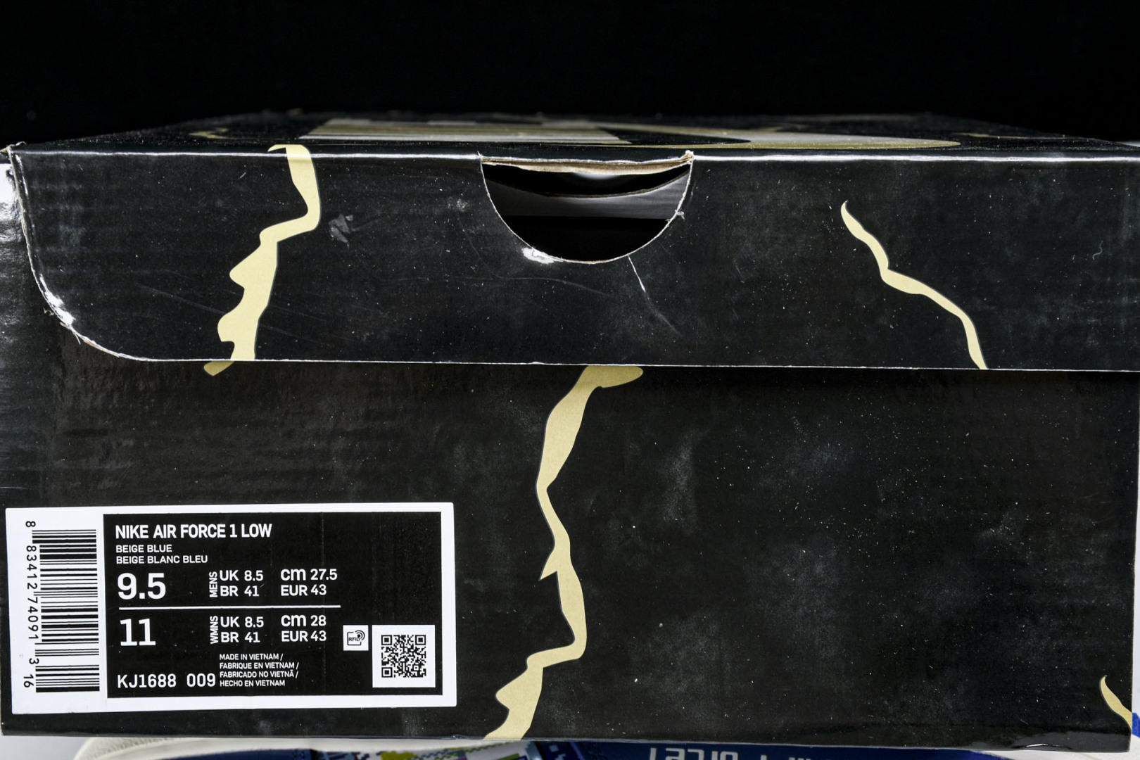  NK Air Force 1'07 Low 耐克联名 双拼蓝白勾 空军一号低帮休闲板鞋 KJ1688-