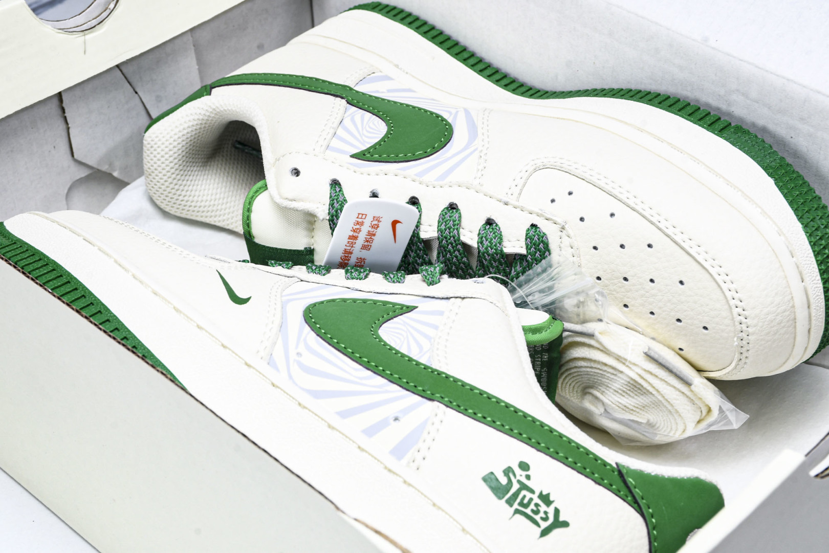  NK Air Force 1'07 Low 斯图西联名 米绿反光 空军一号低帮休闲板鞋 HJ3318-