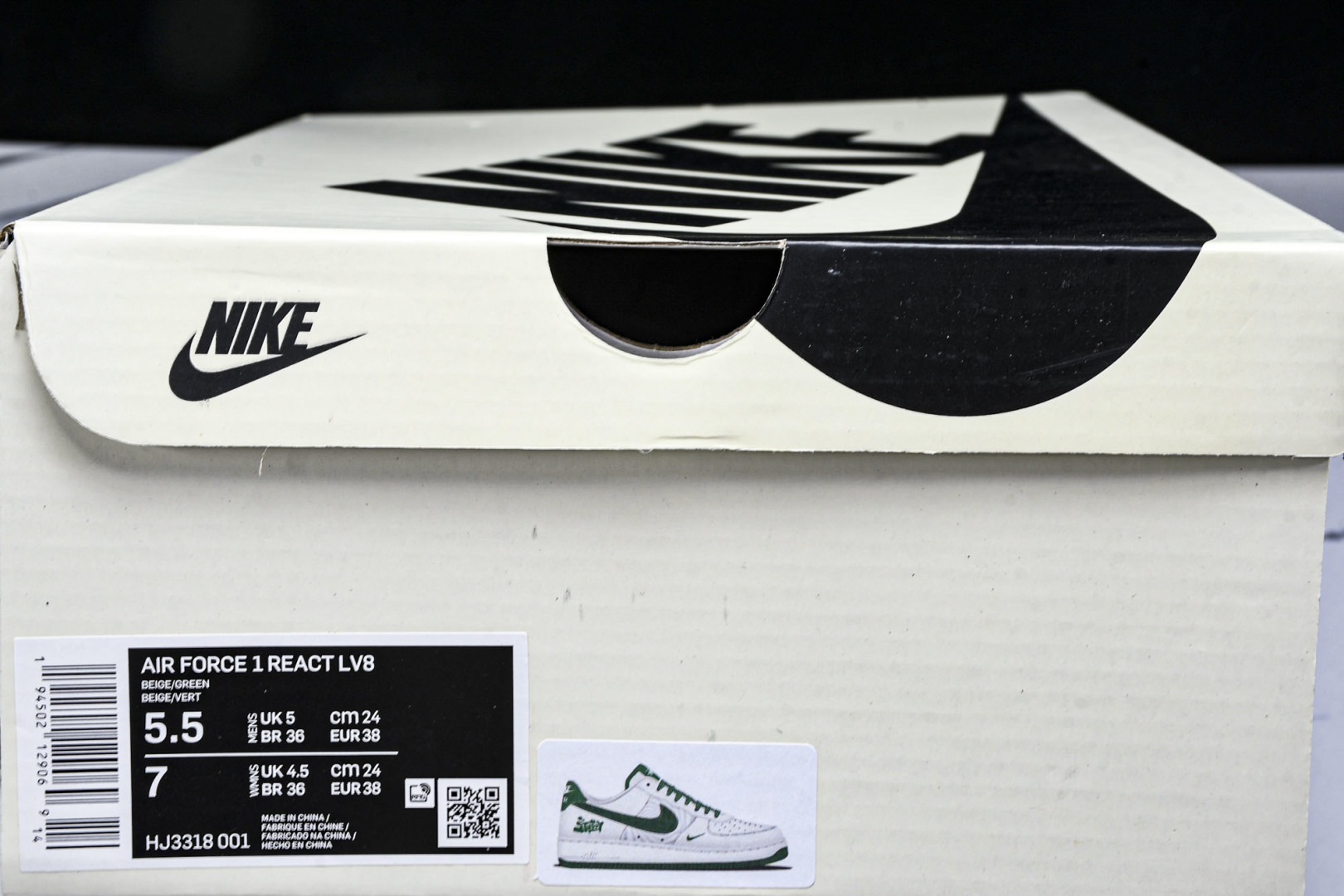  NK Air Force 1'07 Low 斯图西联名 米绿反光 空军一号低帮休闲板鞋 HJ3318-