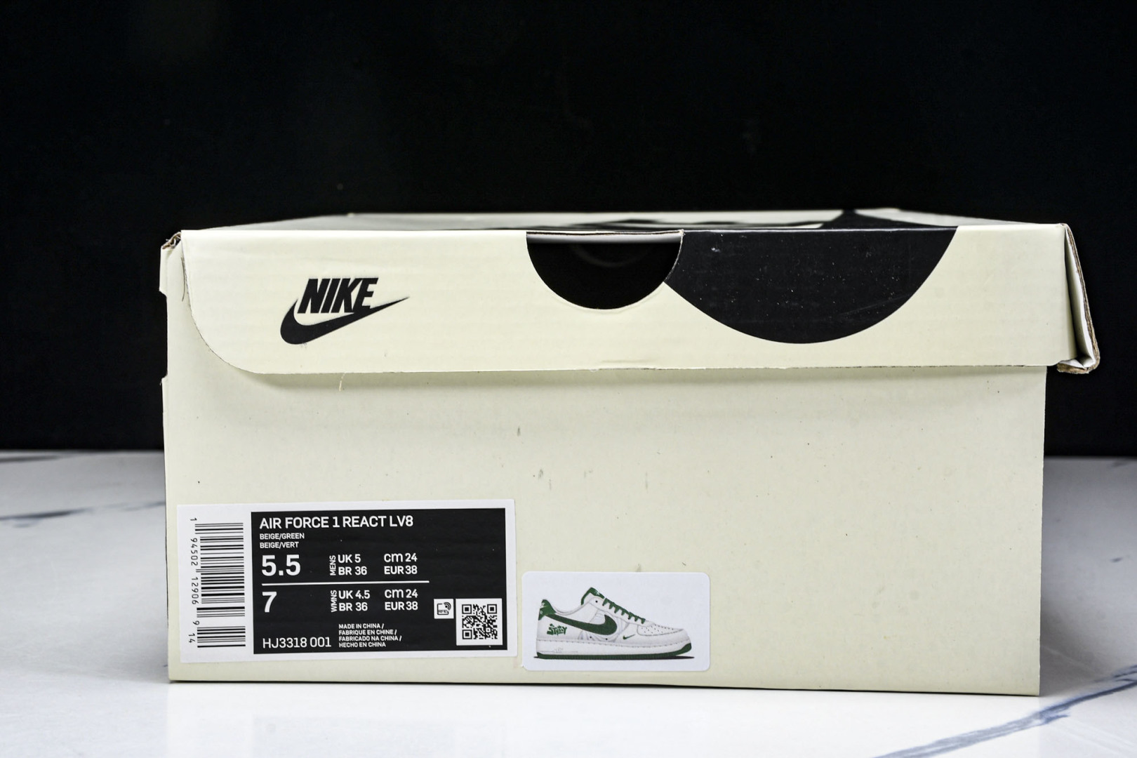  NK Air Force 1'07 Low 斯图西联名 米绿反光 空军一号低帮休闲板鞋 HJ3318-
