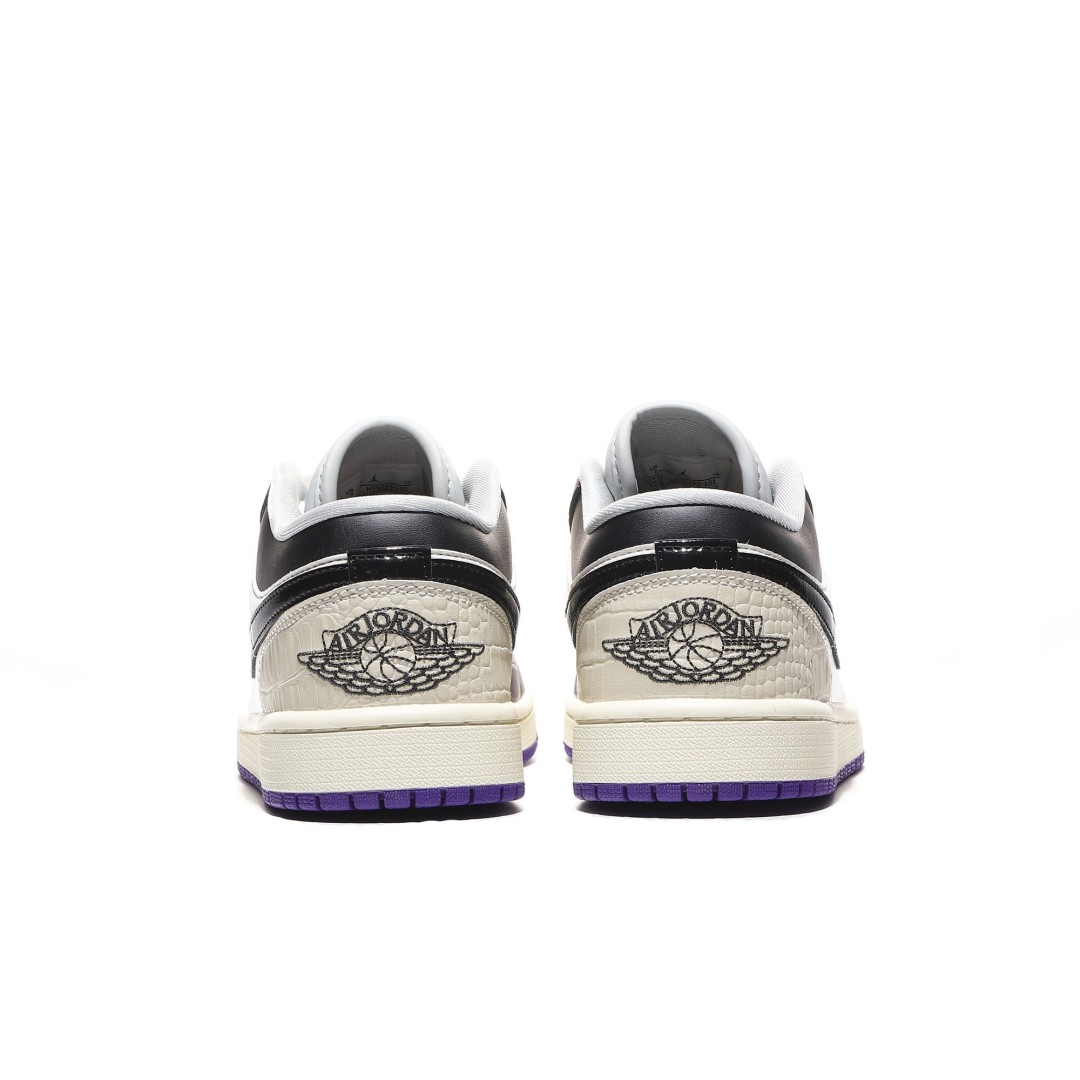 外贸版Air Jordan 1 Low系列白黑紫 HF5759-101 尺寸 36 36.5 37.5 