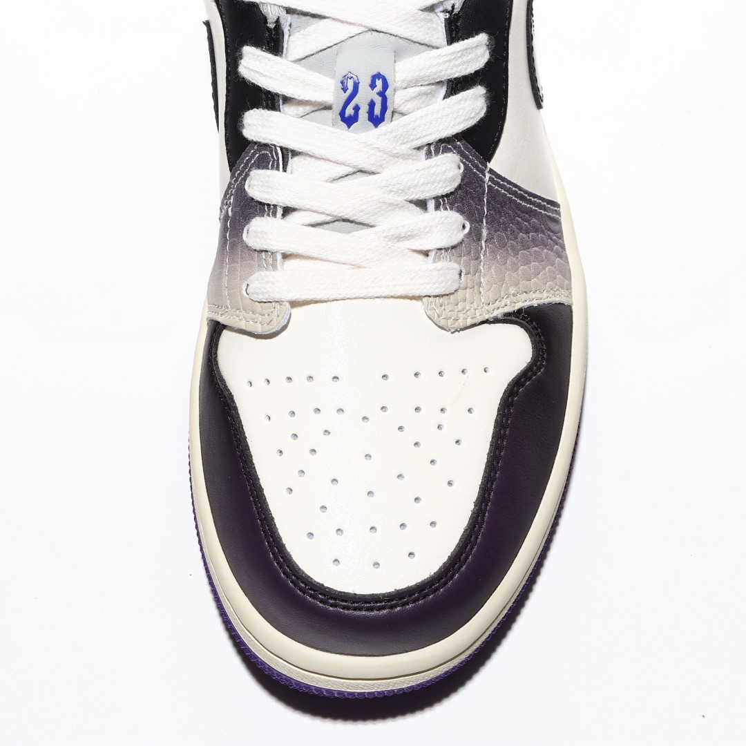 外贸版Air Jordan 1 Low系列白黑紫 HF5759-101 尺寸 36 36.5 37.5 