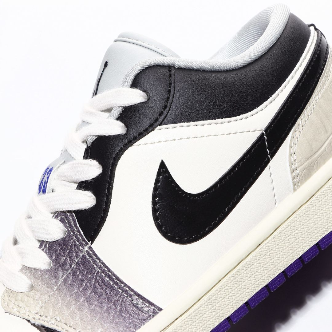 外贸版Air Jordan 1 Low系列白黑紫 HF5759-101 尺寸 36 36.5 37.5 