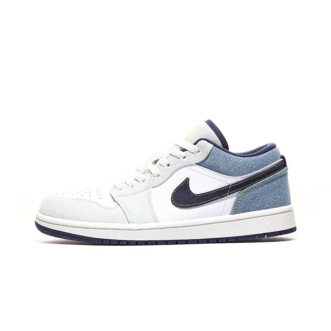 外贸版Air Jordan 1 Low系列白蓝牛仔 IH0648-141 尺寸 36 36.5 37.5
