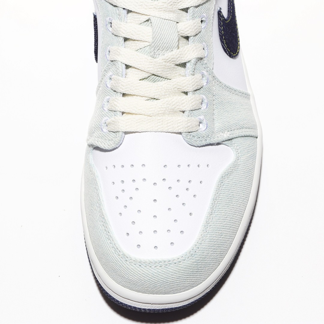 外贸版Air Jordan 1 Low系列白蓝牛仔 IH0648-141 尺寸 36 36.5 37.5