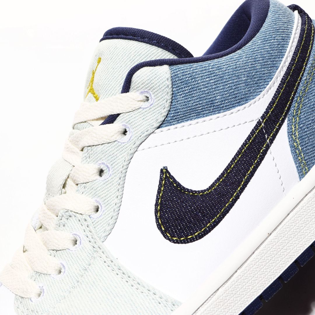 外贸版Air Jordan 1 Low系列白蓝牛仔 IH0648-141 尺寸 36 36.5 37.5