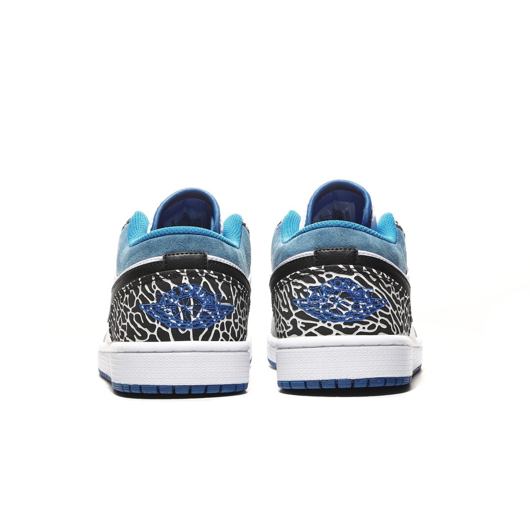 外贸版Air Jordan 1 Low系列爆裂纹白蓝 DM1199-140 尺寸 36 36.5 37.
