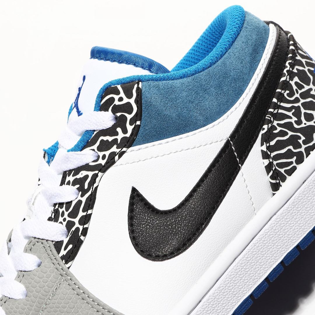 外贸版Air Jordan 1 Low系列爆裂纹白蓝 DM1199-140 尺寸 36 36.5 37.