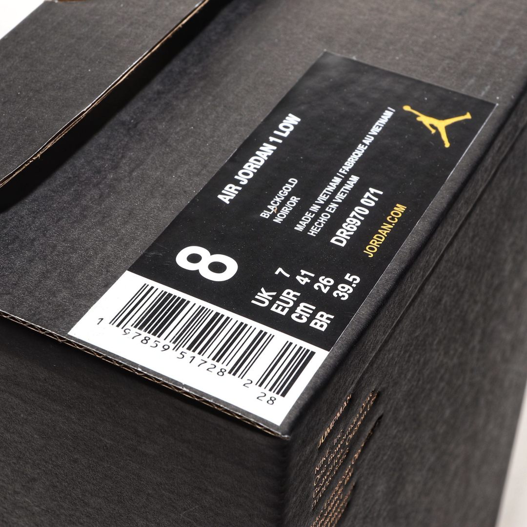 外贸版Air Jordan 1 Low系列黑金 CQ9447-700 尺寸 36 36.5 37.5 3