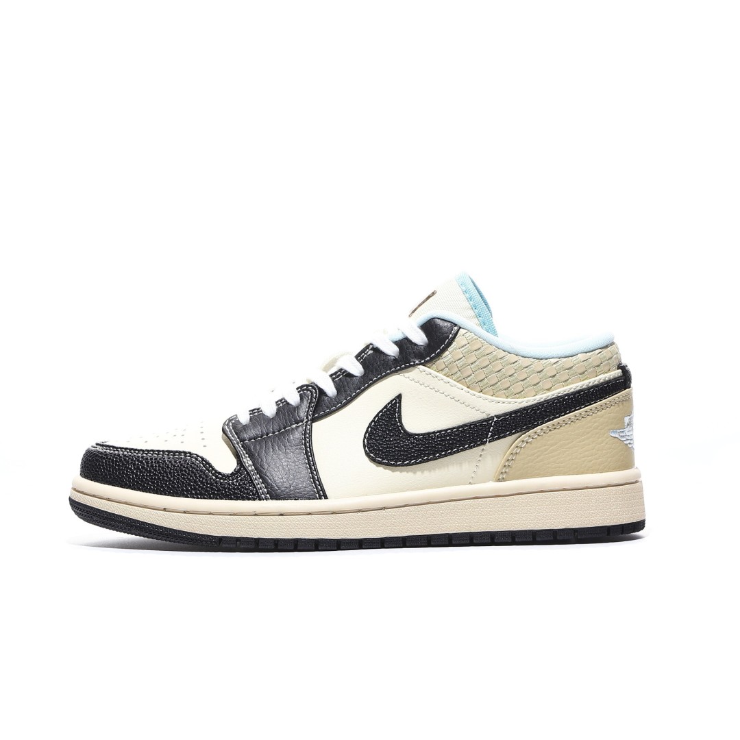 外贸版Air Jordan 1 Low系列米黑 HQ3437-101 尺寸 36 36.5 37.5 3