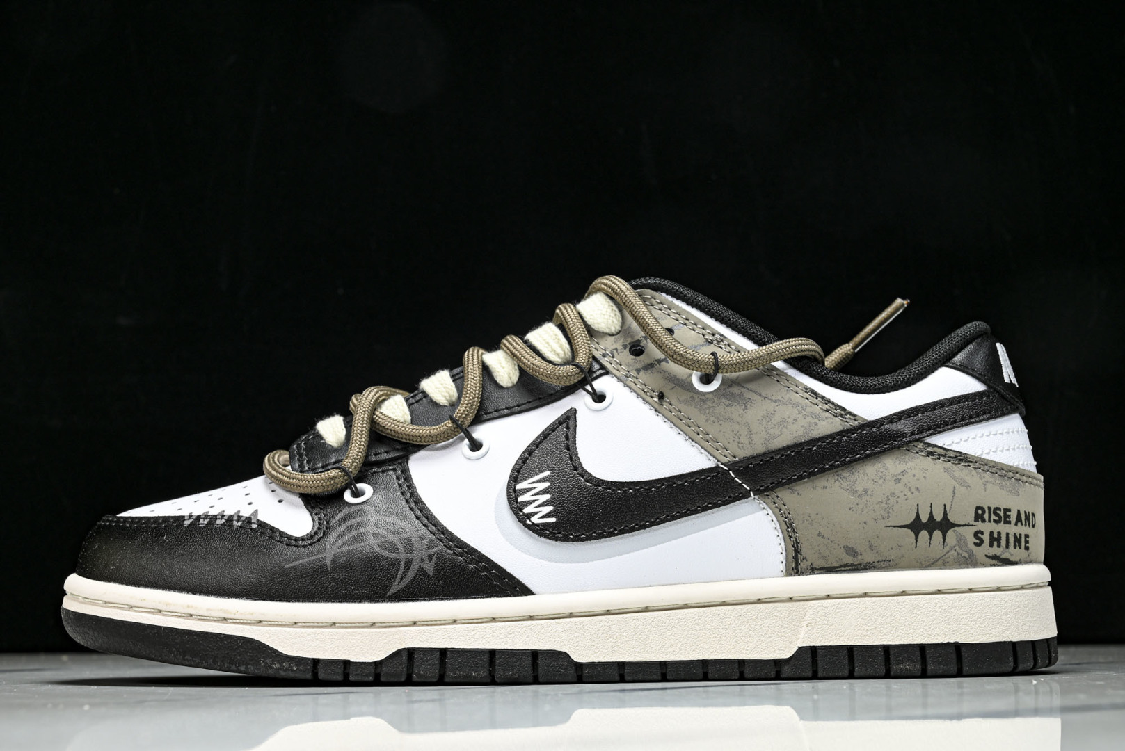 Dunk 尺码:36-46纯原出品-SB Dunk Low 绑带白灰色 SB低帮运动休闲板鞋 DD150