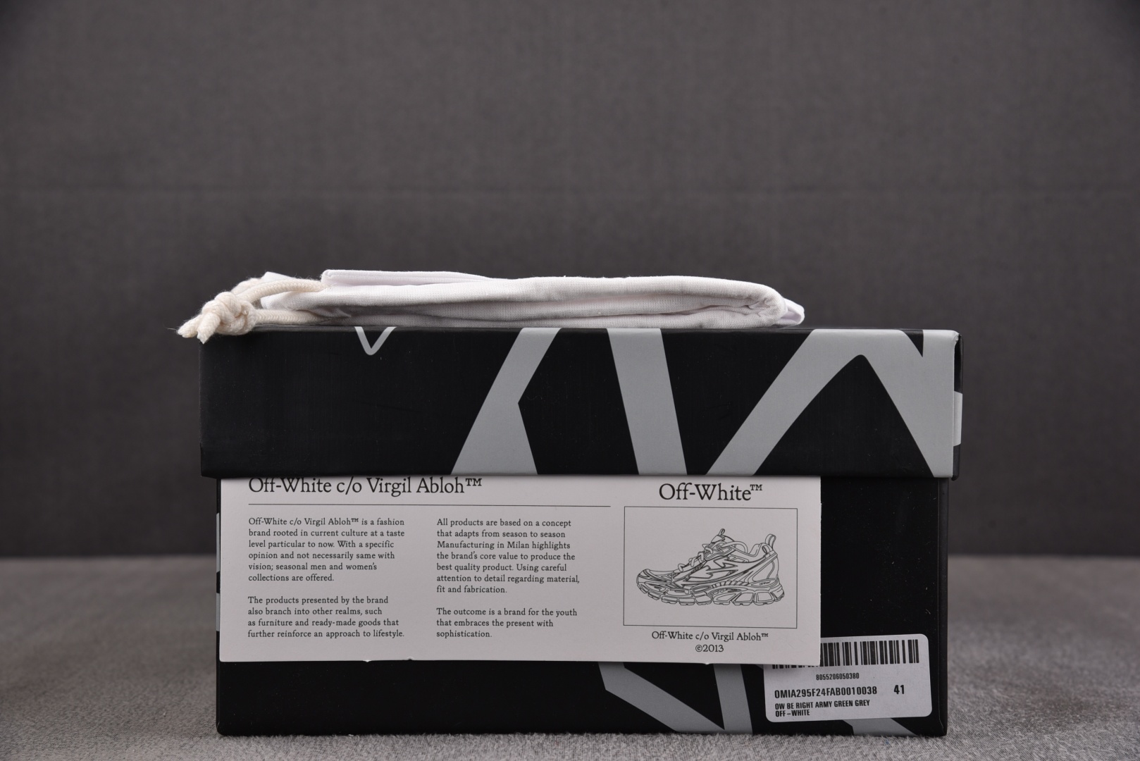 OFF 尺码36-47纯原版出品-OFF-WHITE Be Right Back 灰绿 YZ002尺码3