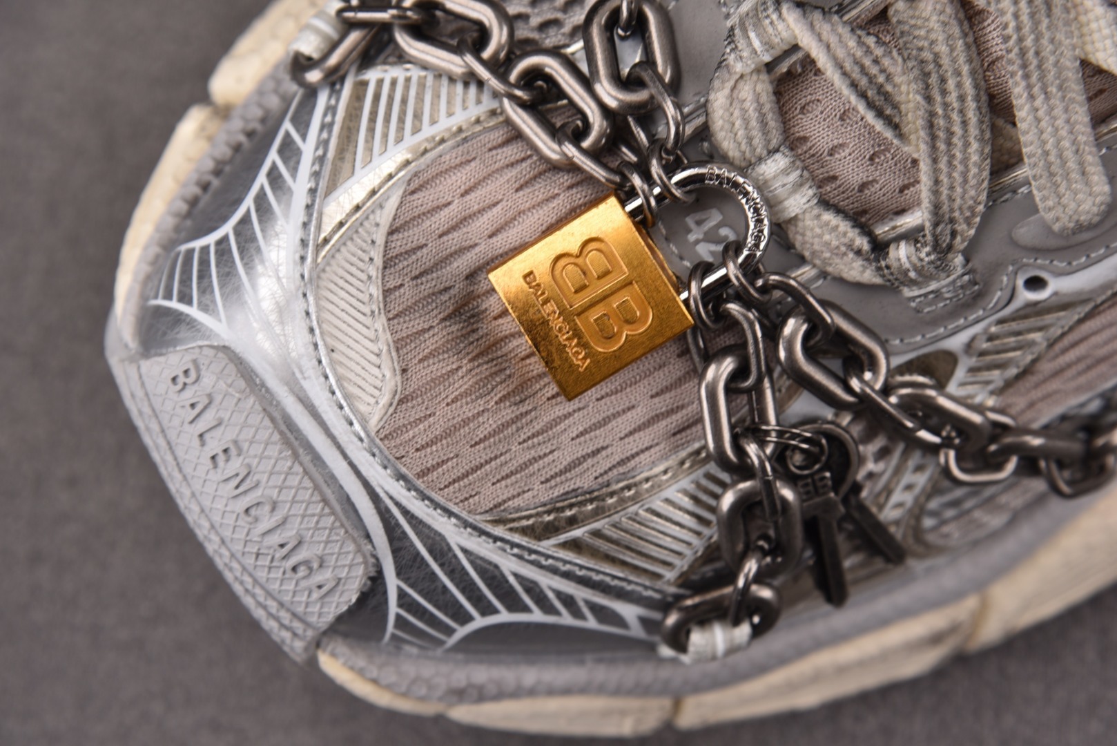 巴黎3XL 尺码:35-46纯原版出品-Balenciaga 3XL Chain 链条装饰 香槟金 YZ
