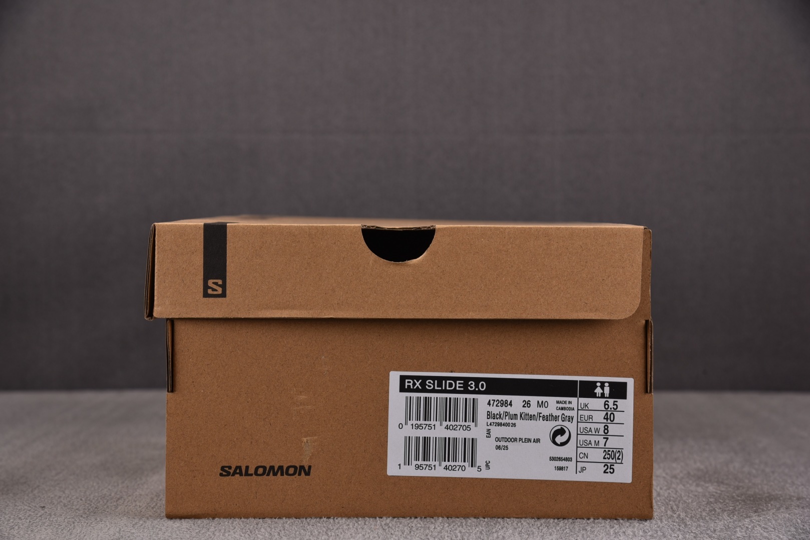萨洛蒙 尺码:36-44纯原出品-Salomon RX Slide 3.0 Black Plum Kit