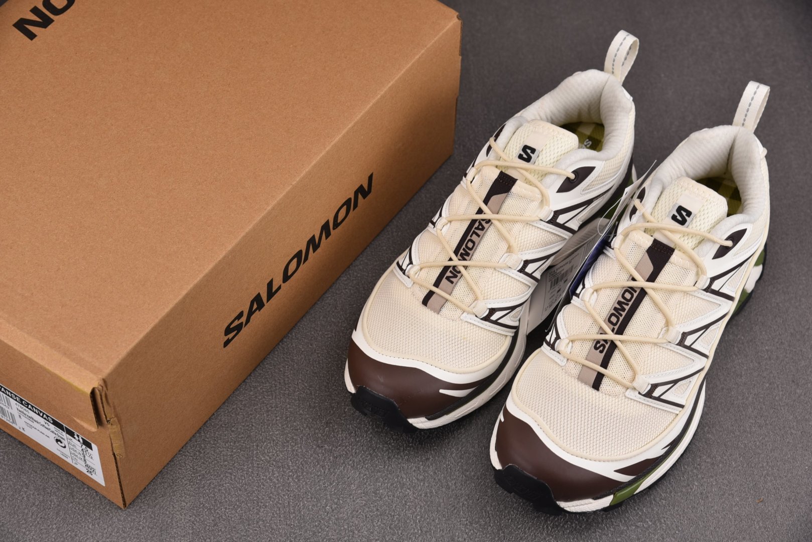 萨洛蒙 尺码:36-46纯原出品-Salomon XT-6 EXPANSE CANVAS 米白绿 YZ0