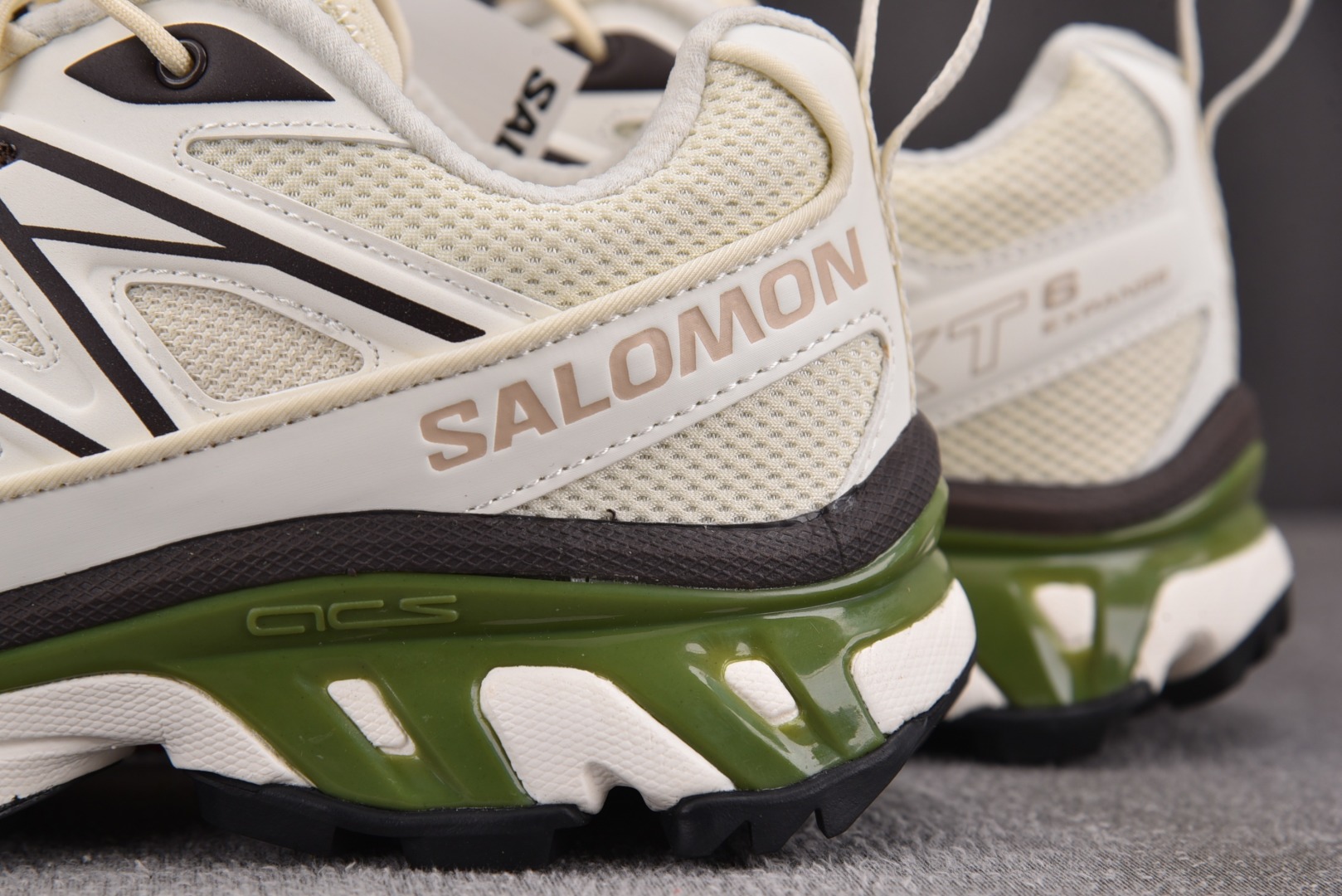 萨洛蒙 尺码:36-46纯原出品-Salomon XT-6 EXPANSE CANVAS 米白绿 YZ0