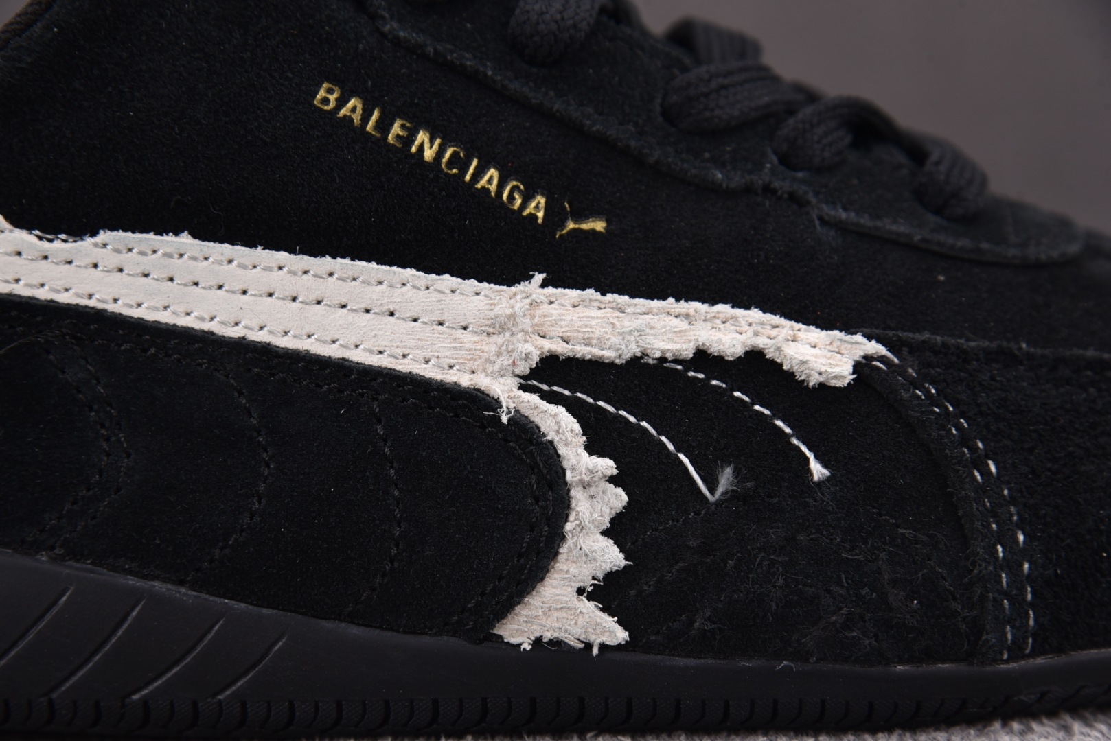 Puma 尺码:35-47纯原出品-Puma x Balenciaga Speedcat 做旧磨损 黑白