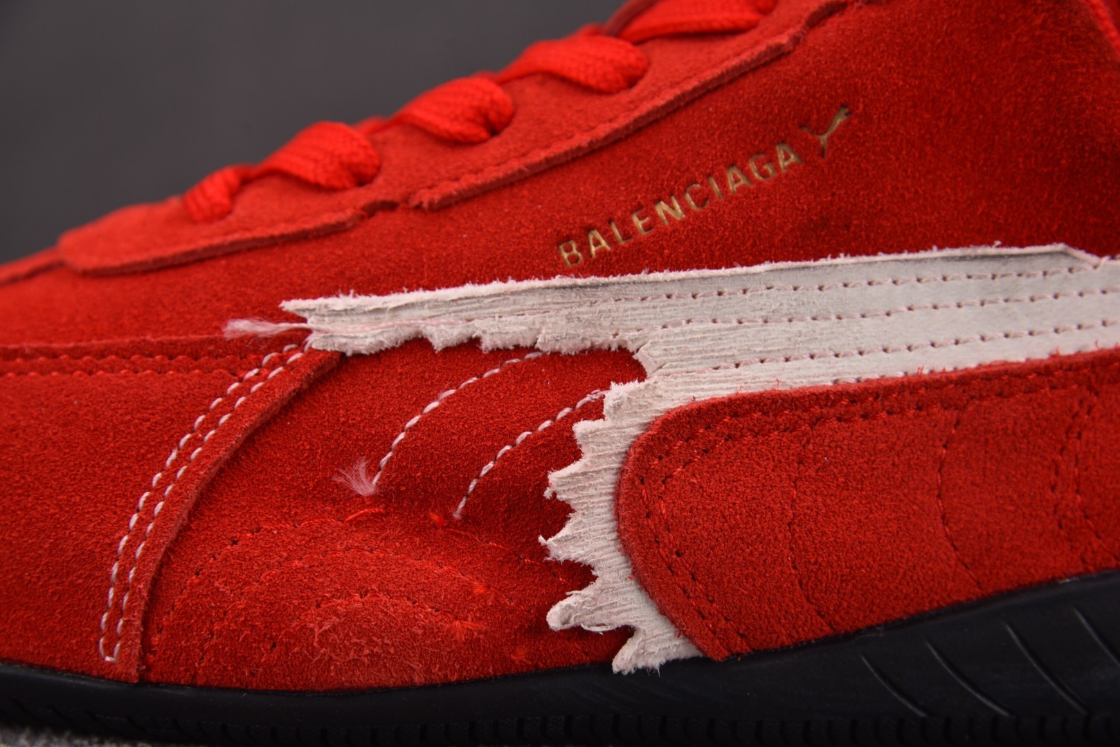 Puma 尺码:35-47纯原出品-Puma x Balenciaga Speedcat 做旧磨损 红色