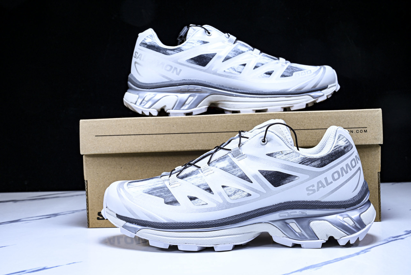 萨洛蒙 尺码:36-46纯原出品-SALOMON XT-6 CAMO 男女士低帮运动鞋灰紫色 YZ020