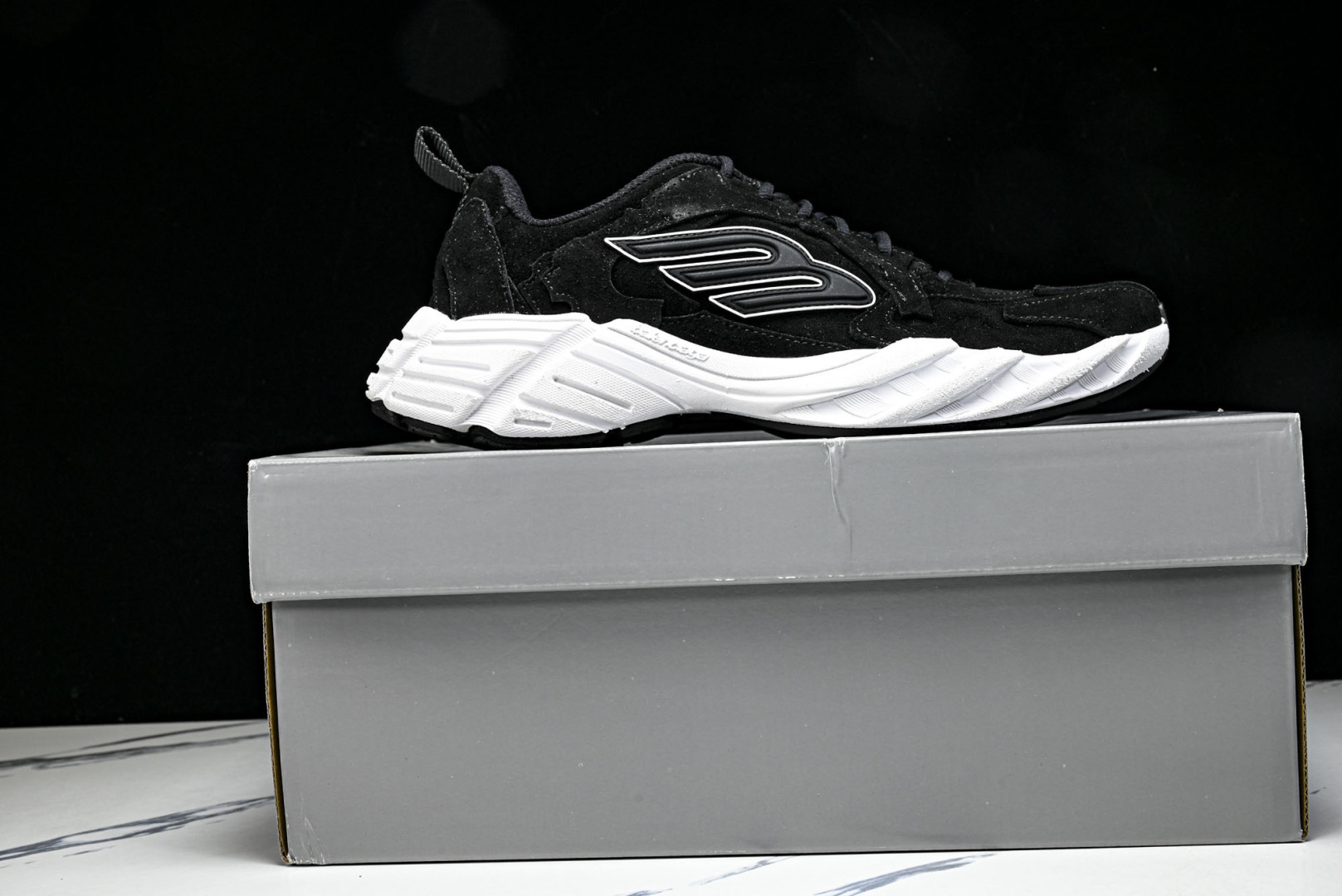 巴黎 尺码:35-46纯原出品-Balenciaga巴黎世家运动鞋男女舒适耐磨透气防滑黑白明线装饰 WM