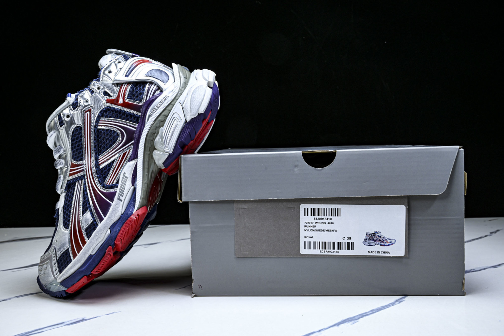 巴黎 尺码:35-46纯原出品-Balenciaga Runner Kith Four.Color 巴黎