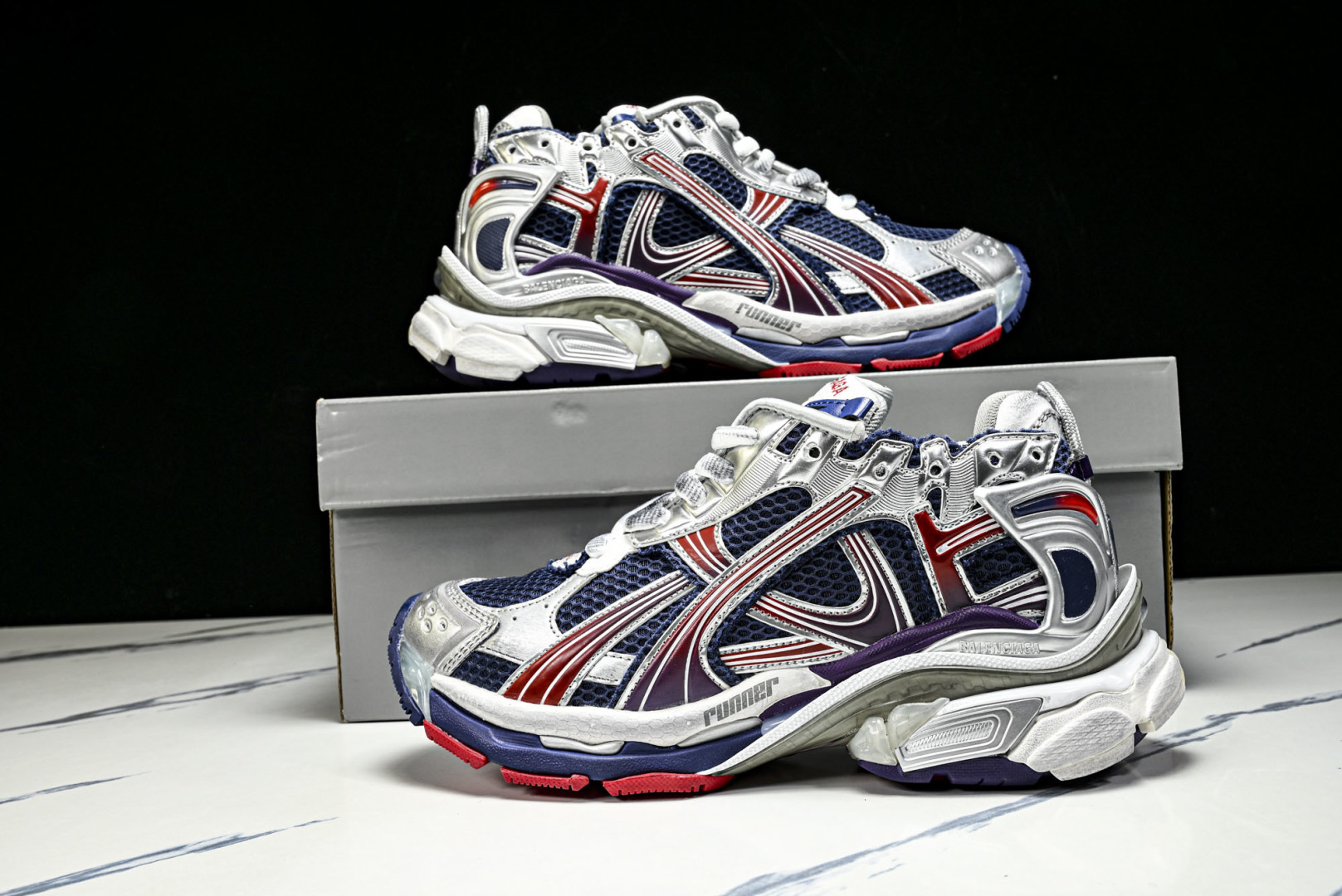 巴黎 尺码:35-46纯原出品-Balenciaga Runner Kith Four.Color 巴黎