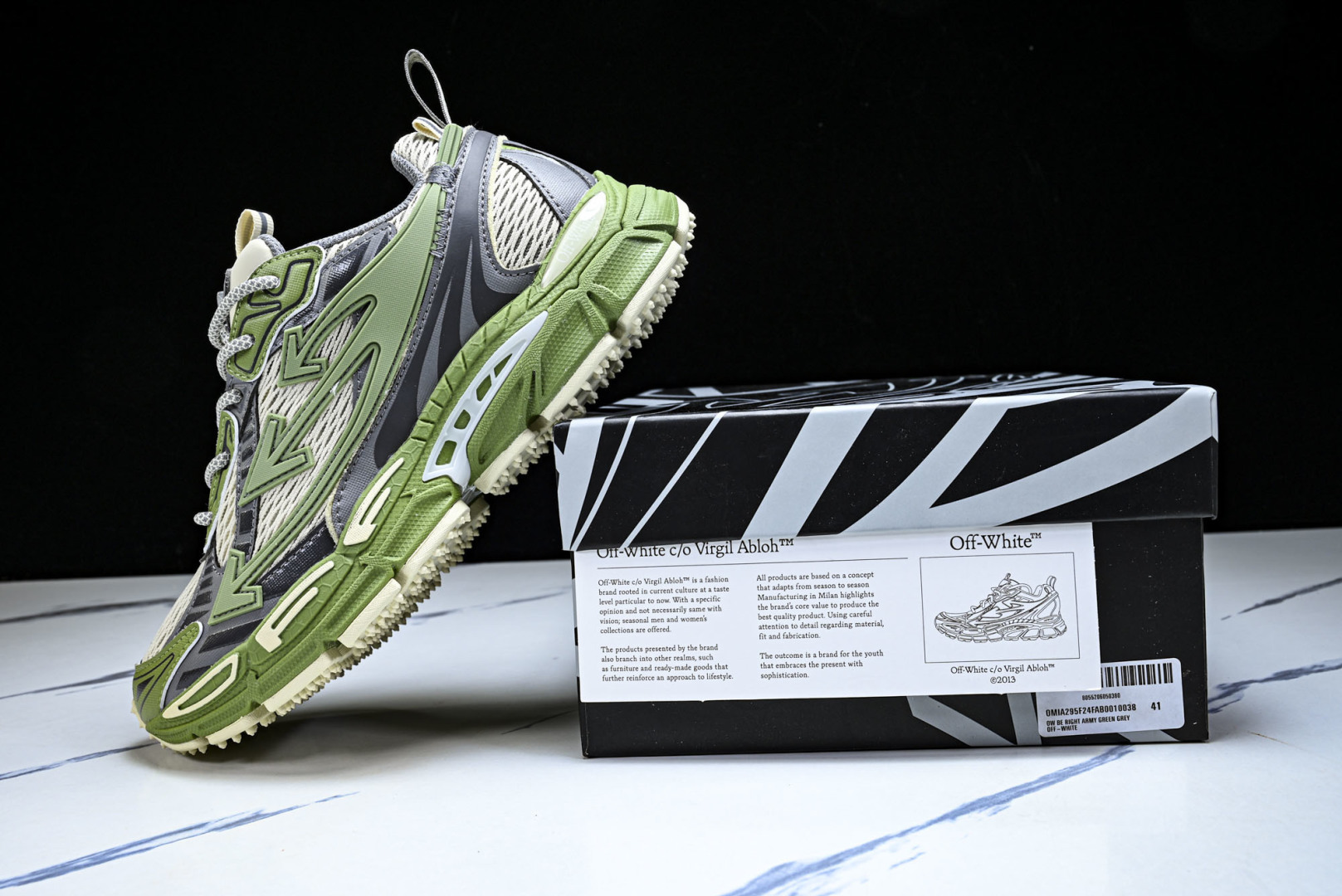 OFF OW 尺码:36-47纯原出品-OFF WHITE 黑白三箭头登山厚底老爹鞋增高男女运动休闲鞋 