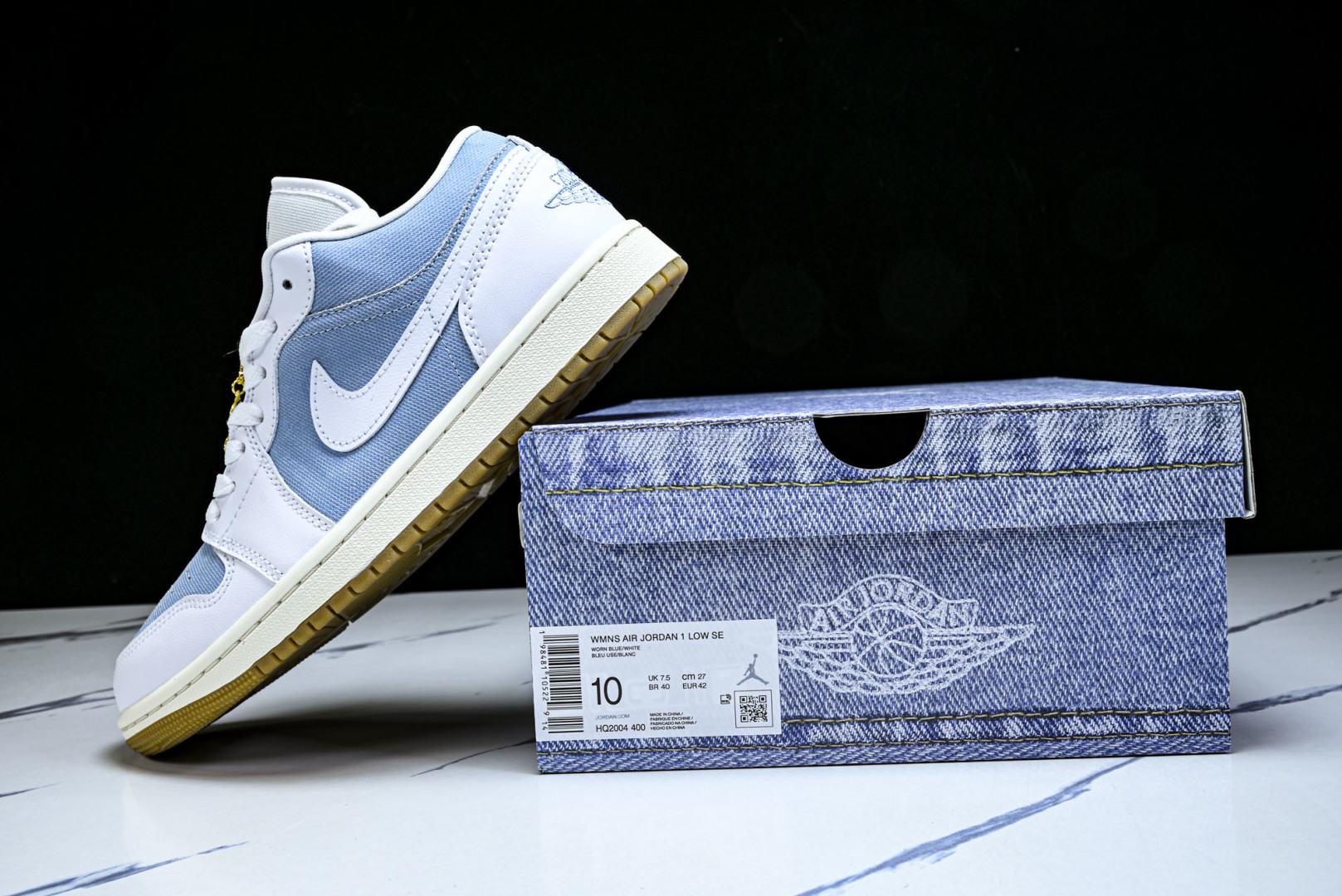 AJlow 尺码:40-46纯原出品-Air Jordan 1 Low Denim Worn Blue 