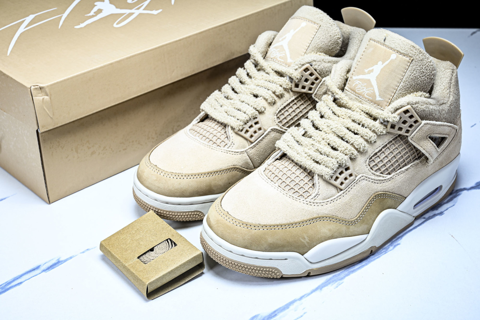 AJ4 尺码:36-48.5纯原出品-Air Jordan 4 Retro AJ4 乔丹4代沙漠黄 毛绒