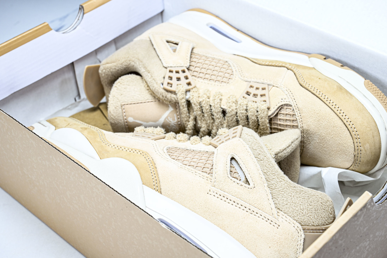 AJ4 尺码:36-48.5纯原出品-Air Jordan 4 Retro AJ4 乔丹4代沙漠黄 毛绒
