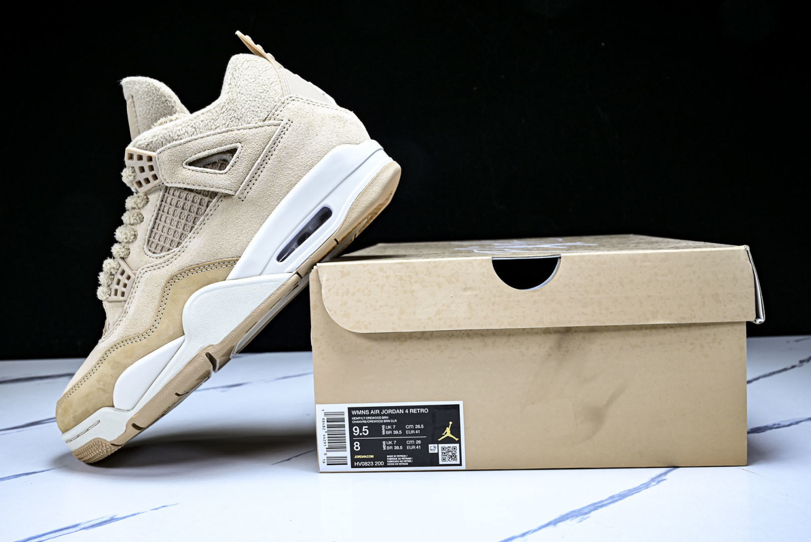 AJ4 尺码:36-48.5纯原出品-Air Jordan 4 Retro AJ4 乔丹4代沙漠黄 毛绒