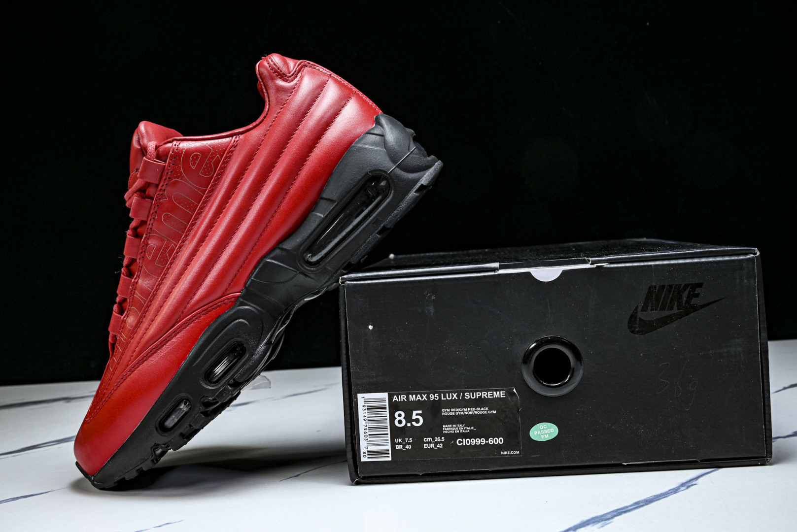 MAX95 尺码:40-47.5纯原出品-Supreme x Nike Air Max 95 Lux 联