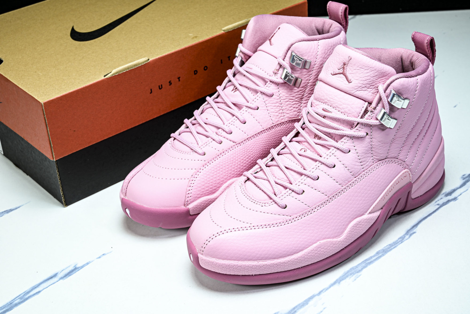 AJ12 尺码36-40纯原出品-Air Jordan 12 GS Plum Fog AJ12 珍珠粉 