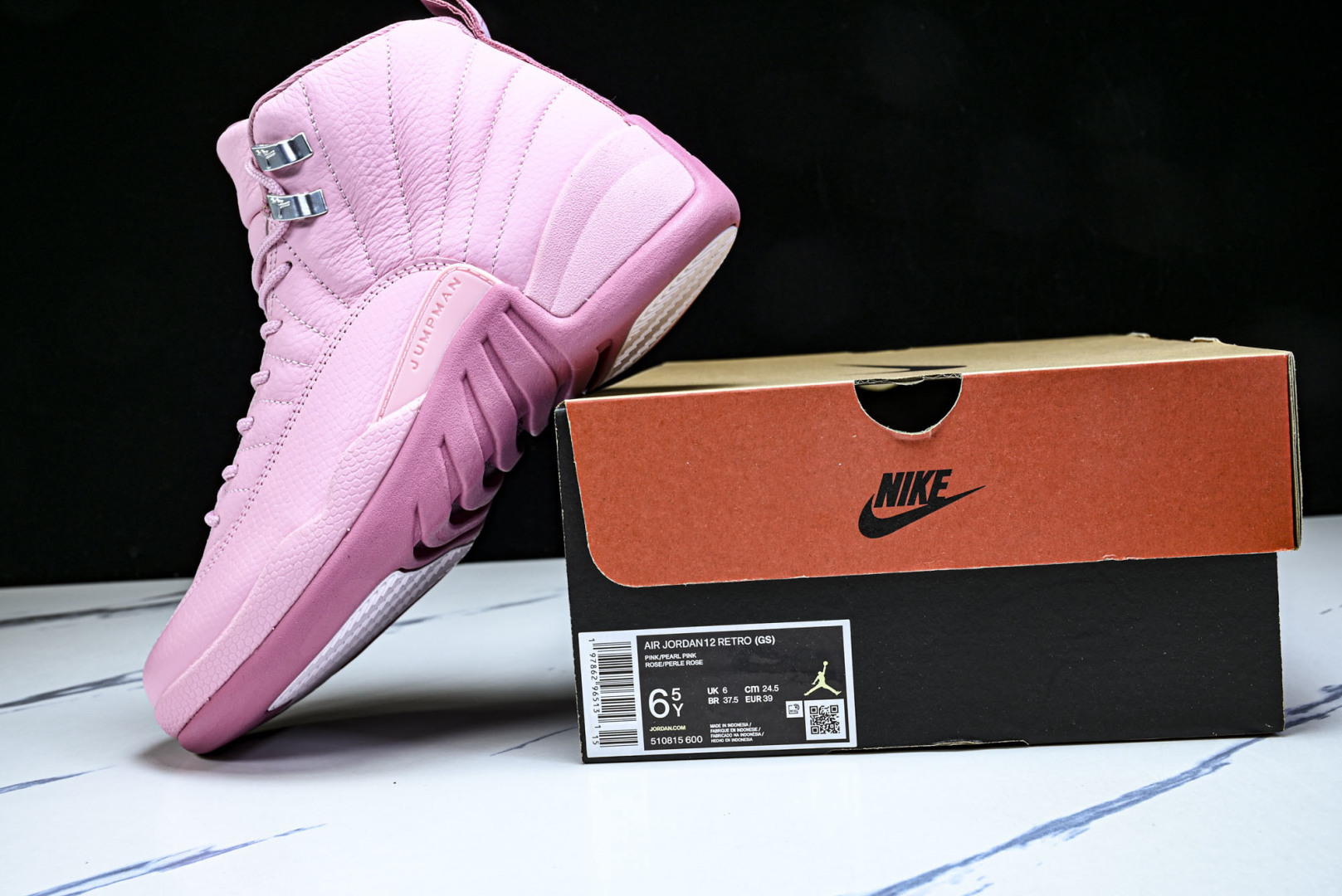 AJ12 尺码36-40纯原出品-Air Jordan 12 GS Plum Fog AJ12 珍珠粉 