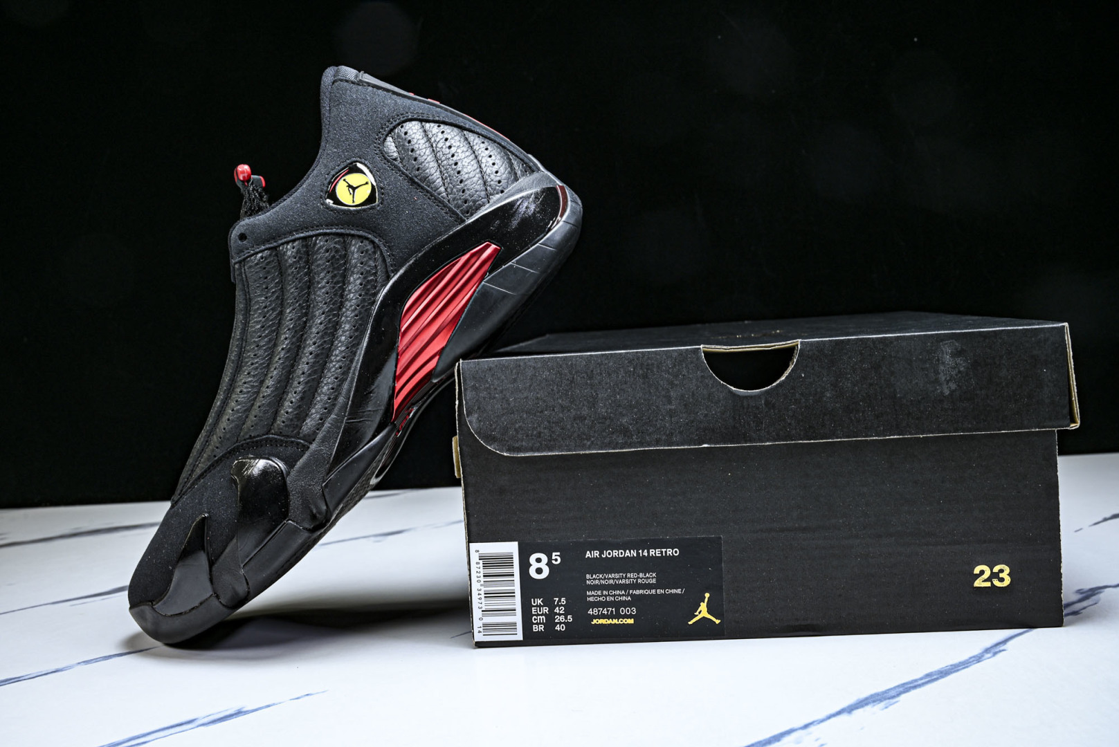 AJ14 尺码40-47.5纯原出品-Air Jordan 14 “Last Shot”黑红色 -003