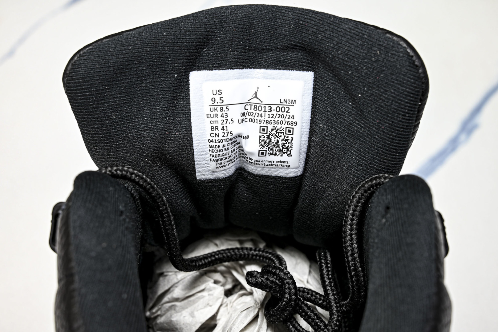 AJ12 尺码40-47.5纯原出品-Air Jordan 12 Retro Black and Var