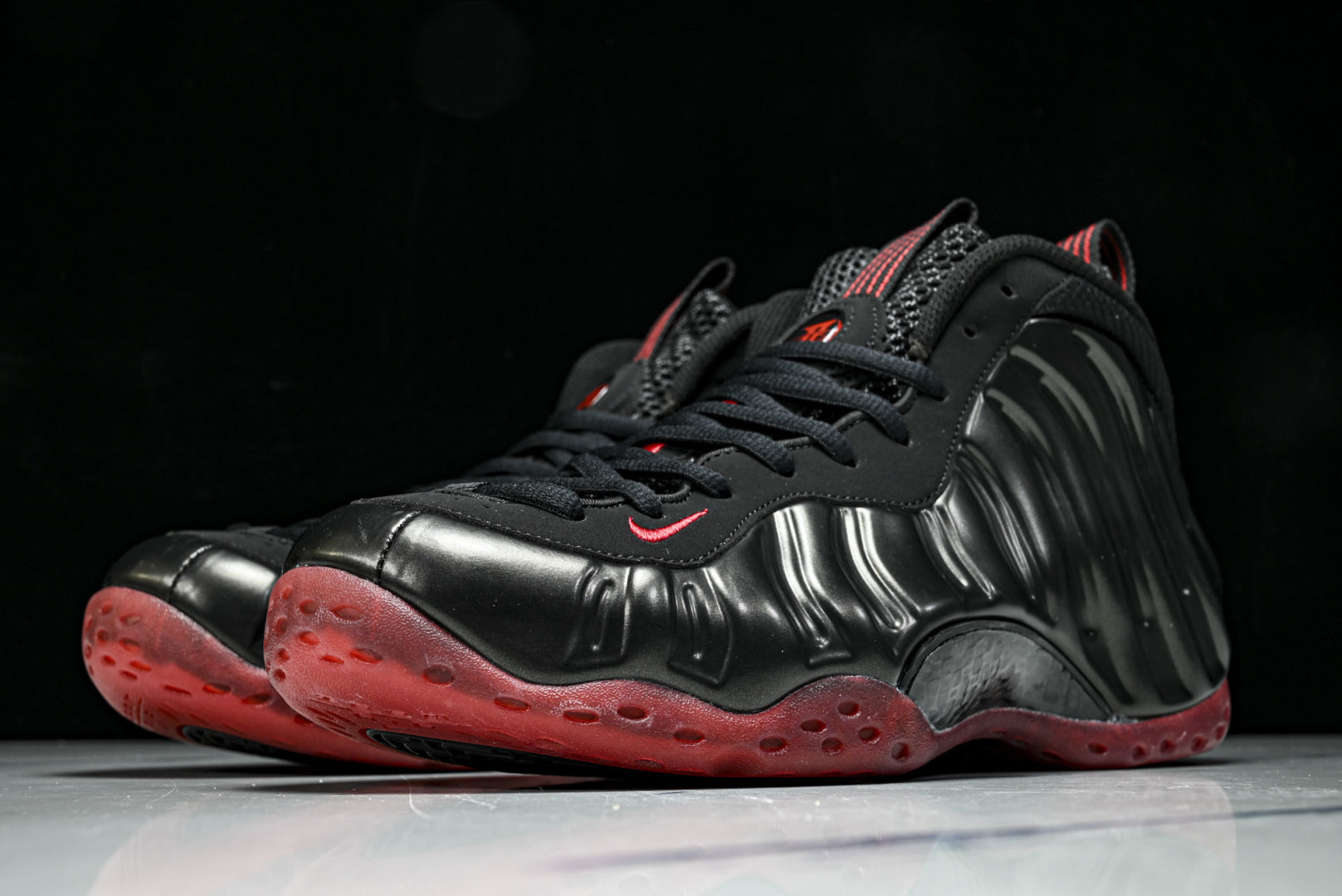 喷泡 尺码40-47.5纯原出品-Air Foamposite One Cough Dro 黑红喷 IB