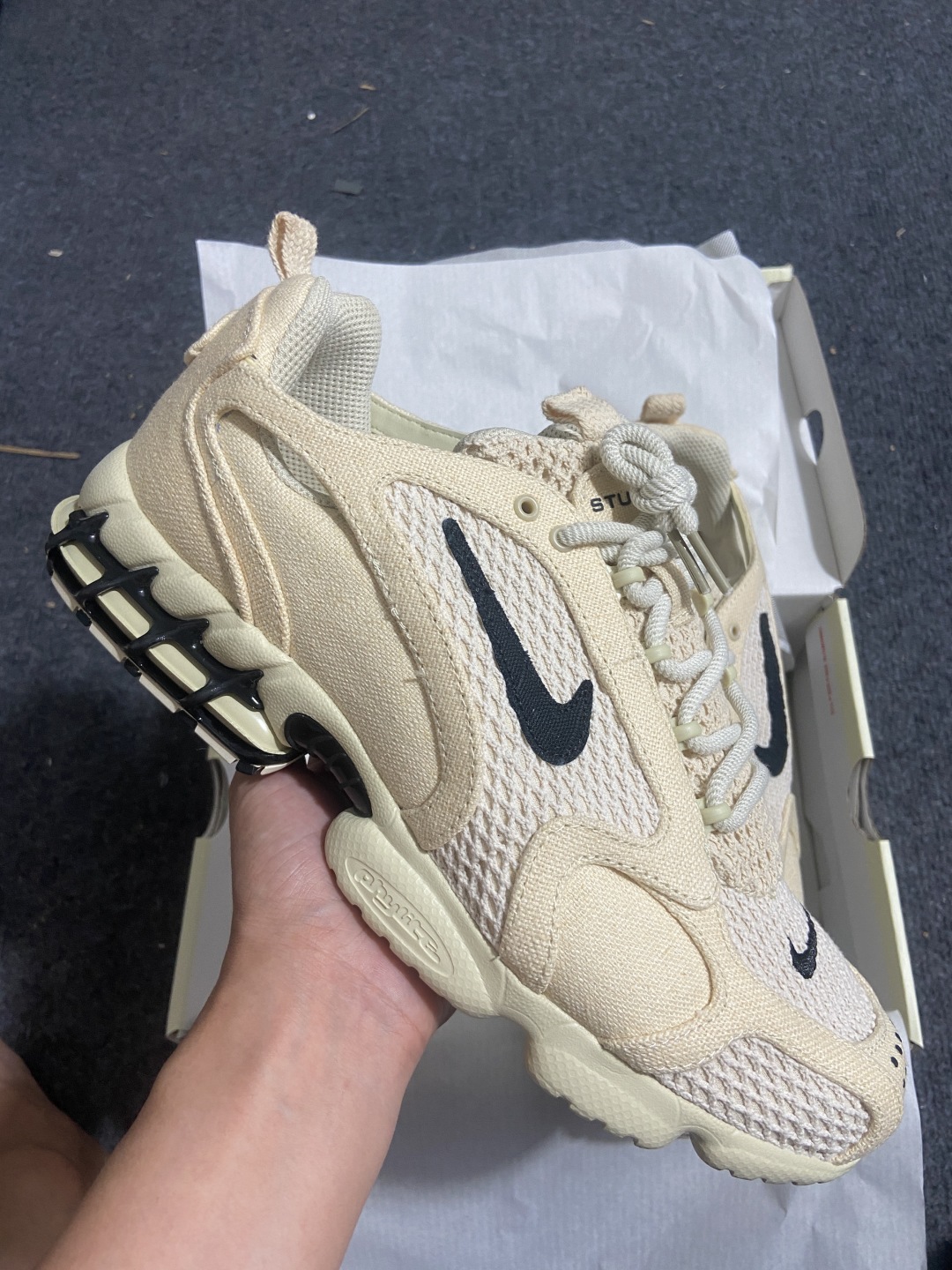 Stussy x NK Air Zoom Spiridon Caged 2 美国元祖街头潮牌联名斯图西复