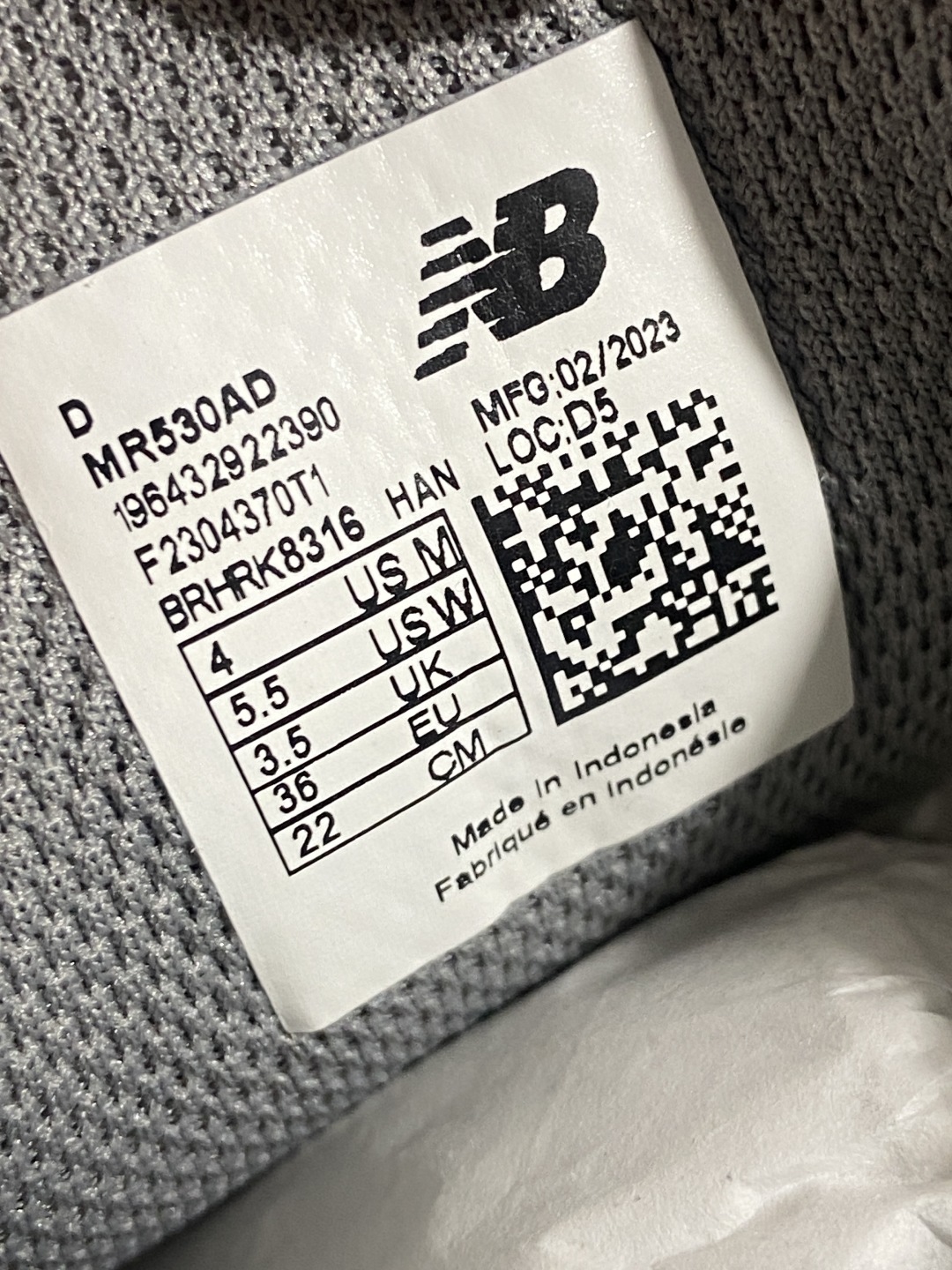 NB530 尺码：36-46纯原出品-New Balance NB530 白银 MR530AD YZ01