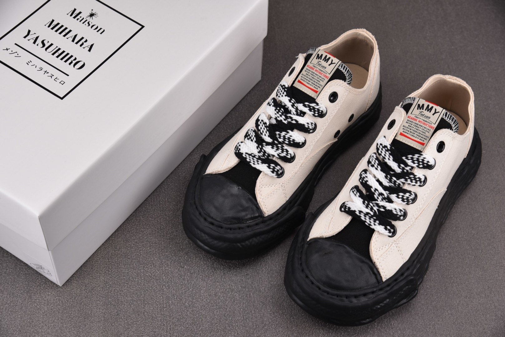 MMY 尺码36-45纯原版出品-MIHARA YASUHIRO 白黑 No.808 YZ022尺码：3