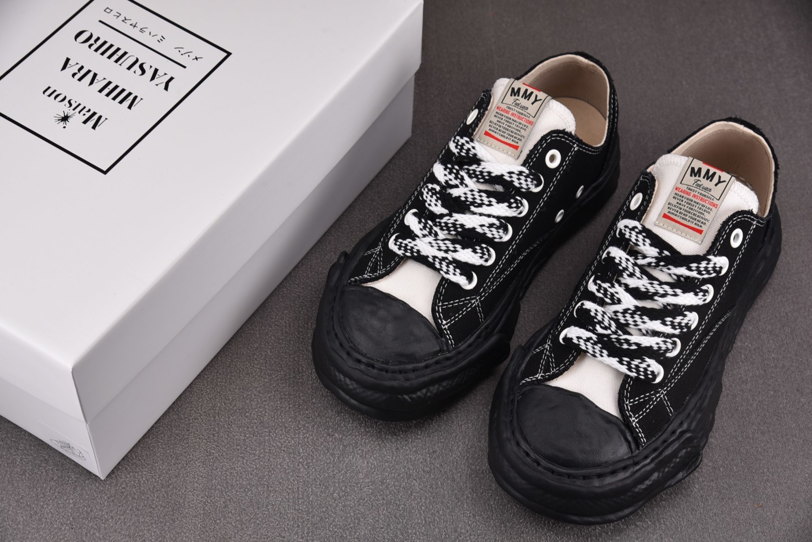 MMY 尺码36-45纯原版出品-MIHARA YASUHIRO 帆布黑 No.807 YZ022尺码：