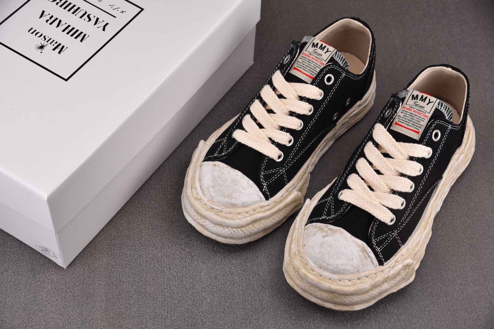 MMY 尺码36-45纯原版出品-MIHARA YASUHIRO 黑色做旧 No.809 YZ022尺码