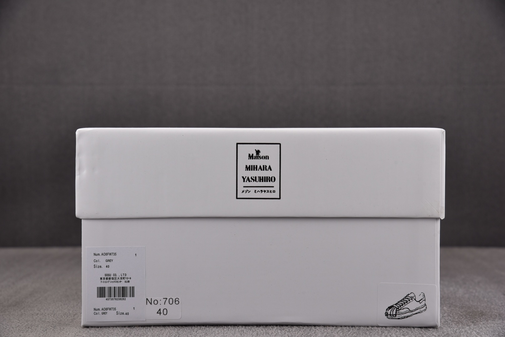 MMY 尺码36-45纯原版出品-MIHARA YASUHIRO 灰白 No.706 YZ022尺码：3