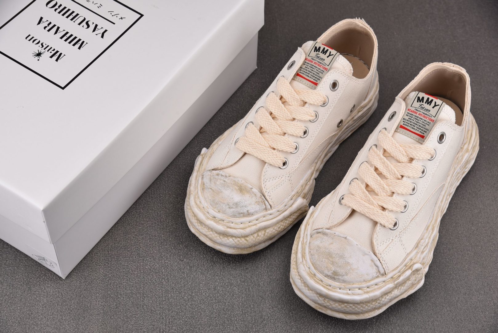 MMY 尺码36-45纯原版出品-MIHARA YASUHIRO 米色做旧 No.810 YZ022尺码