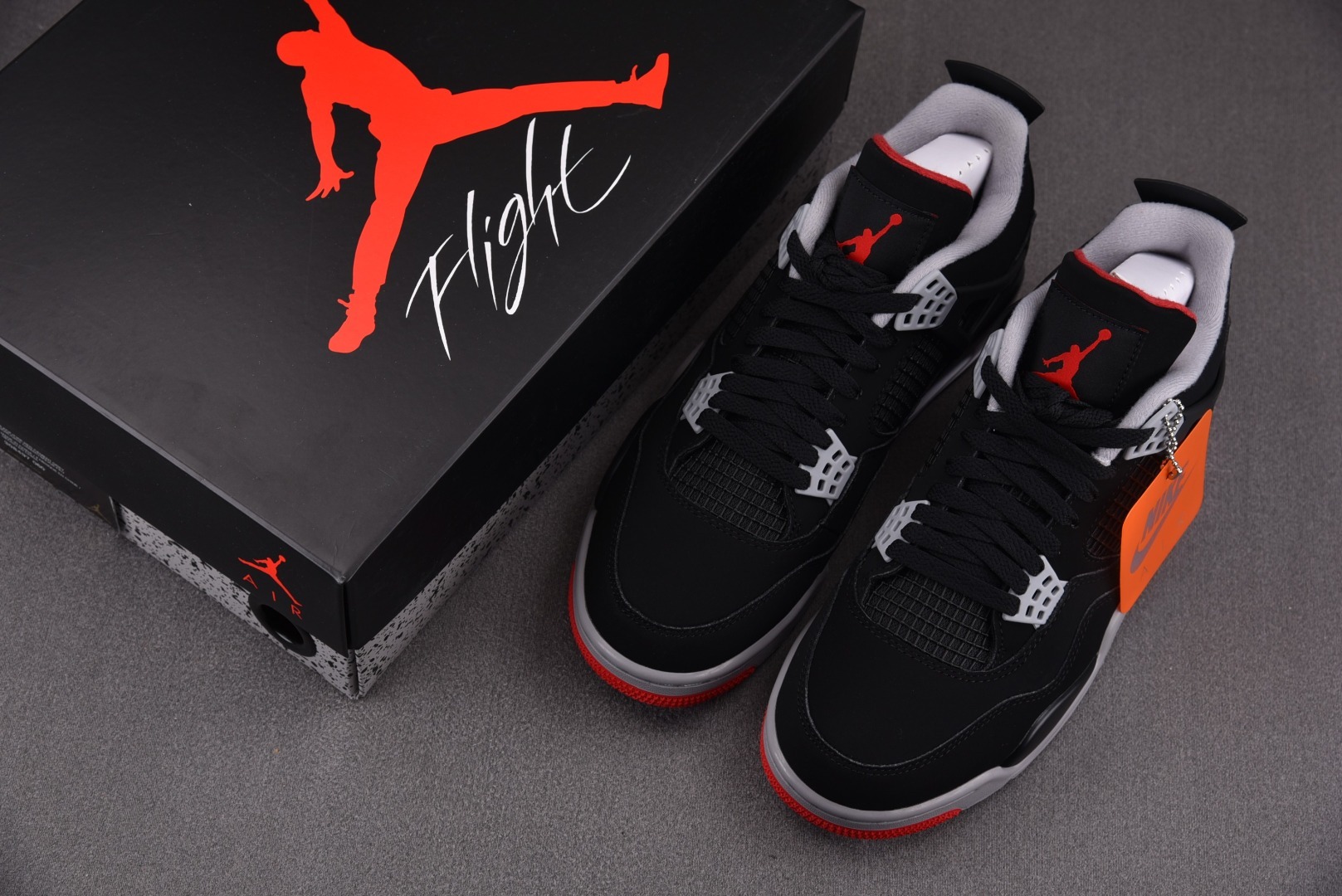 AJ4黑红公牛 鞋码：40.5-48.5 带半码纯原出品-Air Jordan 4 Retro Bred