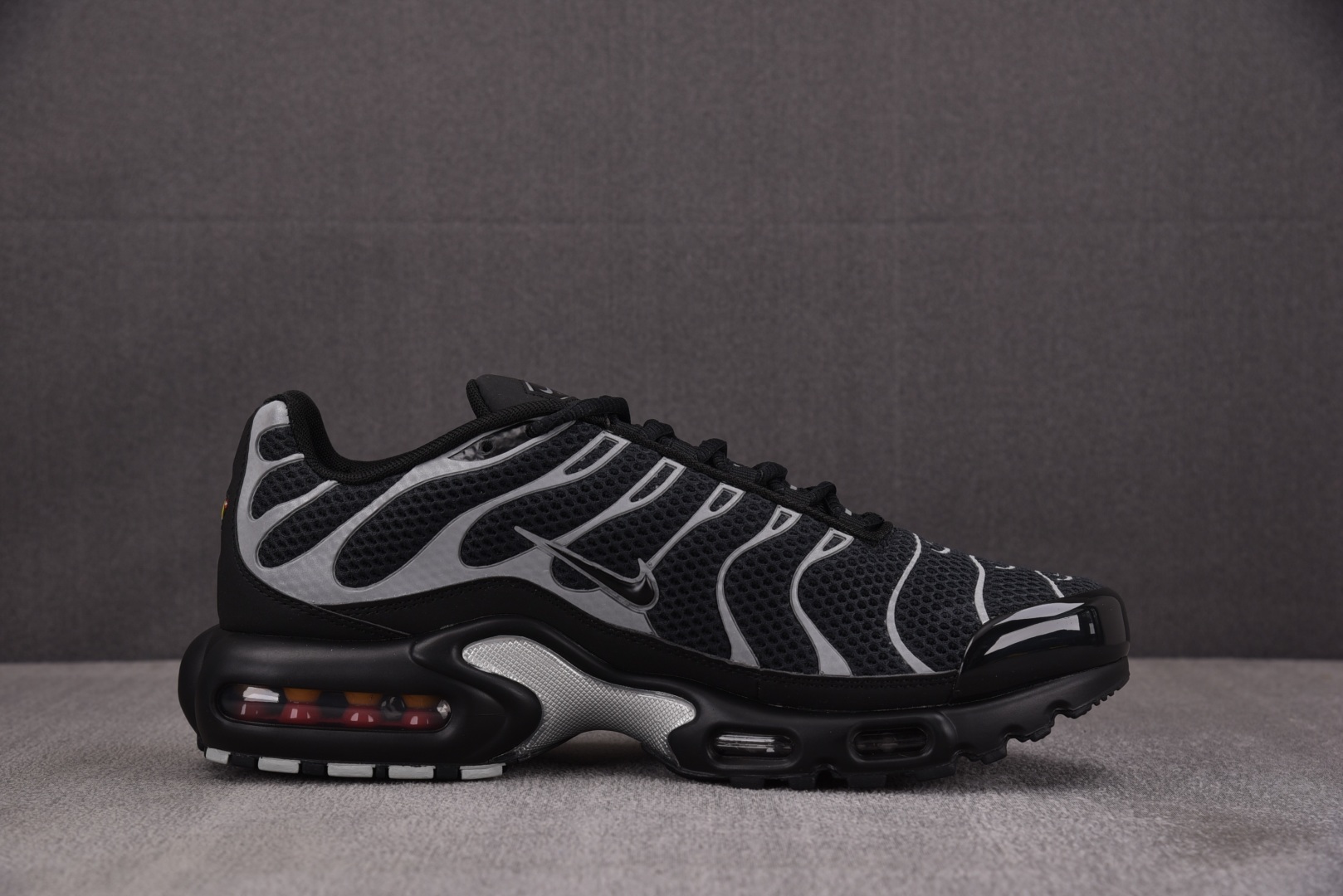 【纯原】NK Air Max Plus Premium Black Reflective Silver 