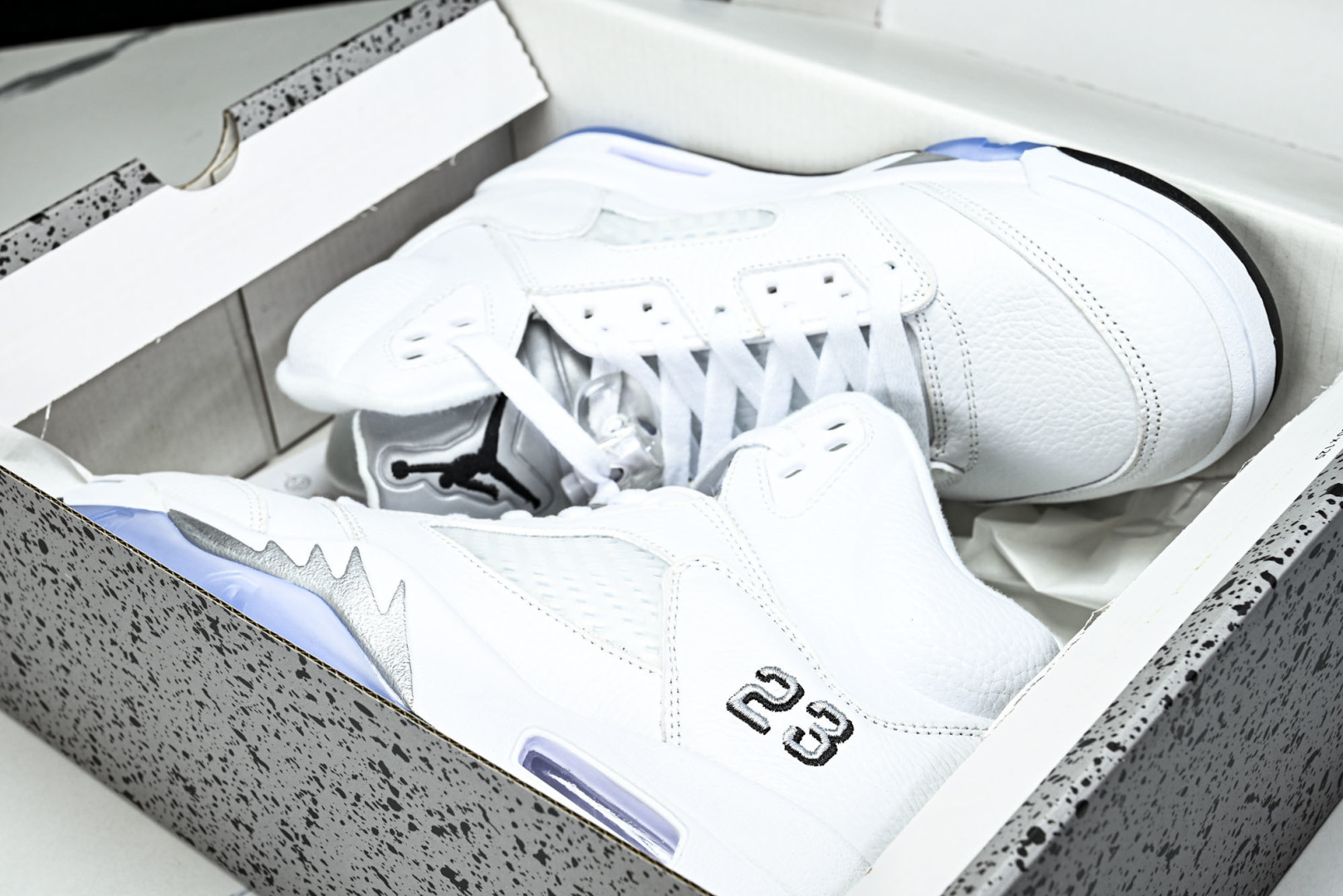 AJ5 尺码:40-48.5纯原出品-Air Jordan 5 Retro White Metallic